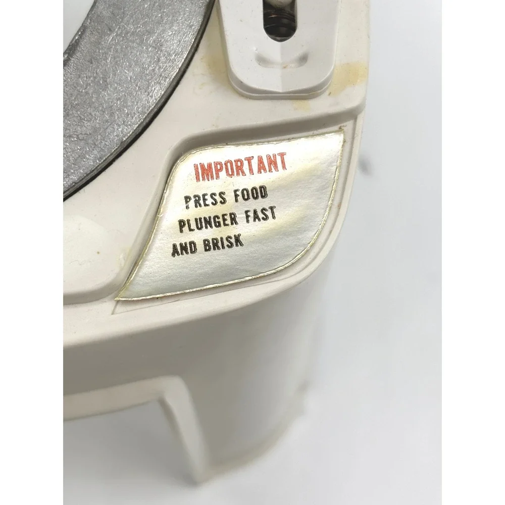 Vintage Veg-O-Matic Food Preparer PBI 1960s Kitchen Slicer Dicer with Box Manual